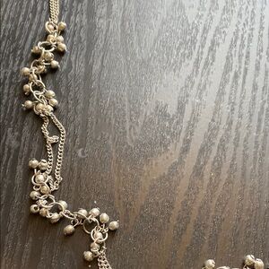 Elegant Silver Beaded Necklace